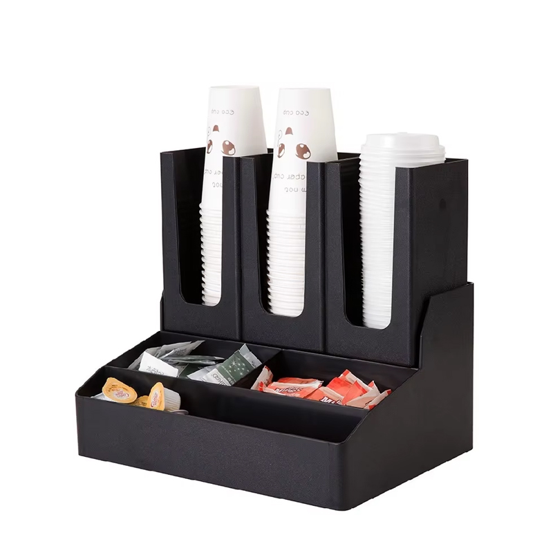 JINDE JD-86216 - Organizador Portavasos y/o Tapas - Condimentos para Café 6 Compartimientos